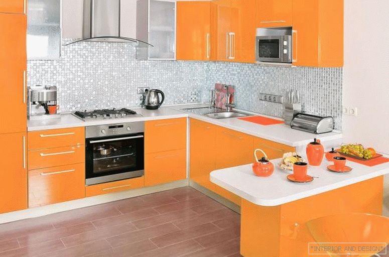 Rješenje boje za kuhinju 2017-narančasta 3