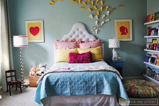 Fotografije spavaće sobe u nijansama plave boje