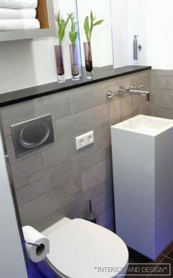 WC dizajn 1,5 kvadratnih. m 2