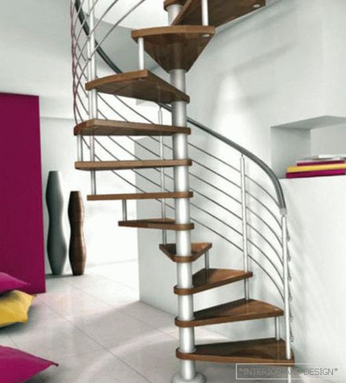 Dizajn stepenica na drugom katu: fotografija