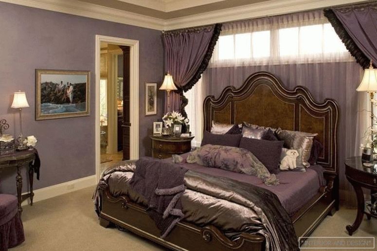 Purple zavjese za spavaću sobu 1